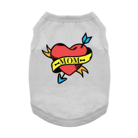 Mom Tattoo Dog Shirt - Glacier Gray (size: small)