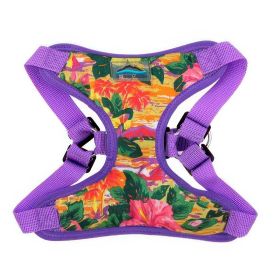 Wrap and Snap Choke Free Dog Harness by Doggie Design - Sunset Hibiscus (size: small)