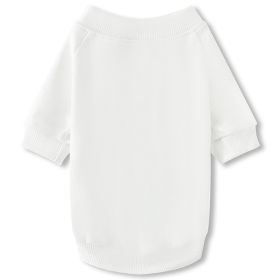 Sparkling Style Blank Pet Sweater Cotton Dog Clothing Pullover (Option: White-XL)