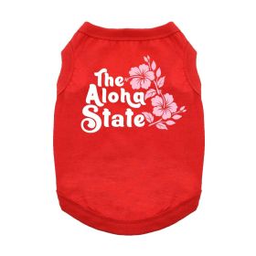 The Aloha State Dog Shirt - Red (size: medium)
