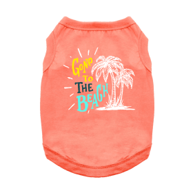 Gone To The Beach Dog Shirt - Coral (size: medium)