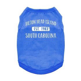 Hilton Head Island, SC Dog Shirt - Blue (size: medium)