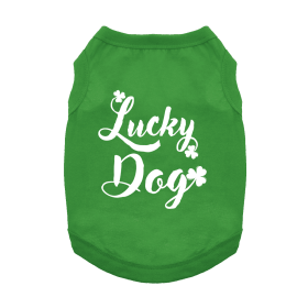 Lucky Dog Dog Shirt - Emerald Green (size: medium)