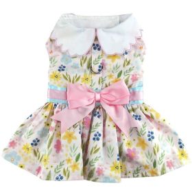 Pastel Meadow Dog Dress with Matching Leash (size: large)