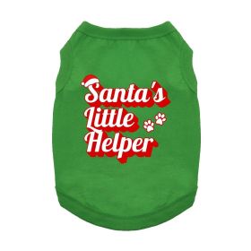 Santa's Little Helper Dog Shirt - Green (size: medium)