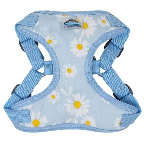 Wrap and Snap Choke Free Dog Harness by Doggie Design - Blue Daisy (size: medium)