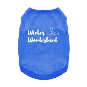 Winter Wonderland Dog Shirt - Blue (size: medium)