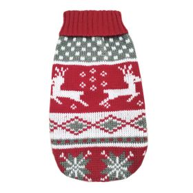 New Winter Fashion Pet Clothes (Option: Red Two Deers-12China)