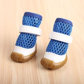No Foot Loss When Going Out Pet Booties Small Dog (Option: Blue 2 Pieces-4 Yards)