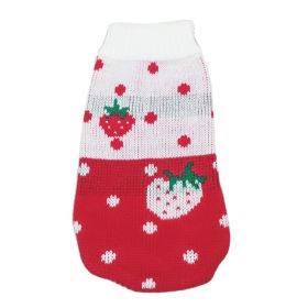 New Winter Fashion Pet Clothes (Option: Red Strawberry-12China)