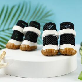 No Foot Loss When Going Out Pet Booties Small Dog (Option: Black 4 Only-4 Yards)
