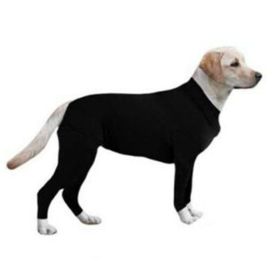 Pet Dog Jumpsuit Medium Large Dog Pajamas Anxiety (Option: Black-XL)