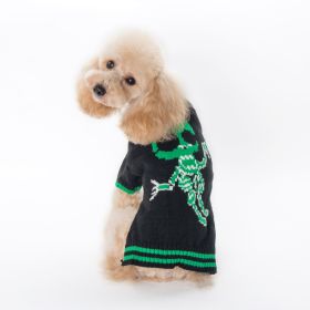 Pumpkin Sweater Dog Clothes Halloween (Option: Fluorescent Skull-L)