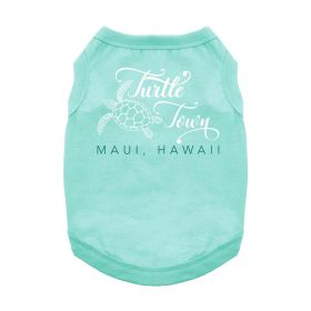 Turtle Town Maui, HI Dog Shirt - Teal (size: X-Small)